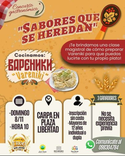 Concurso gastronómico “Sabores que se heredan” | 8 de noviembre